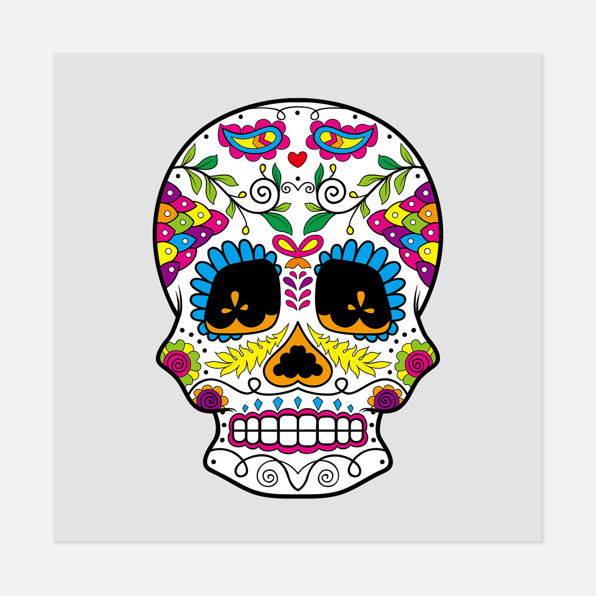 Dia De Los Muertos Skull 14 DTF Transfer