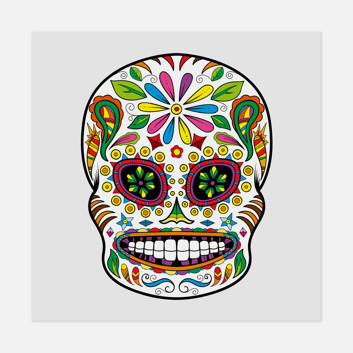 Dia De Los Muertos Skull 28 DTF Transfer