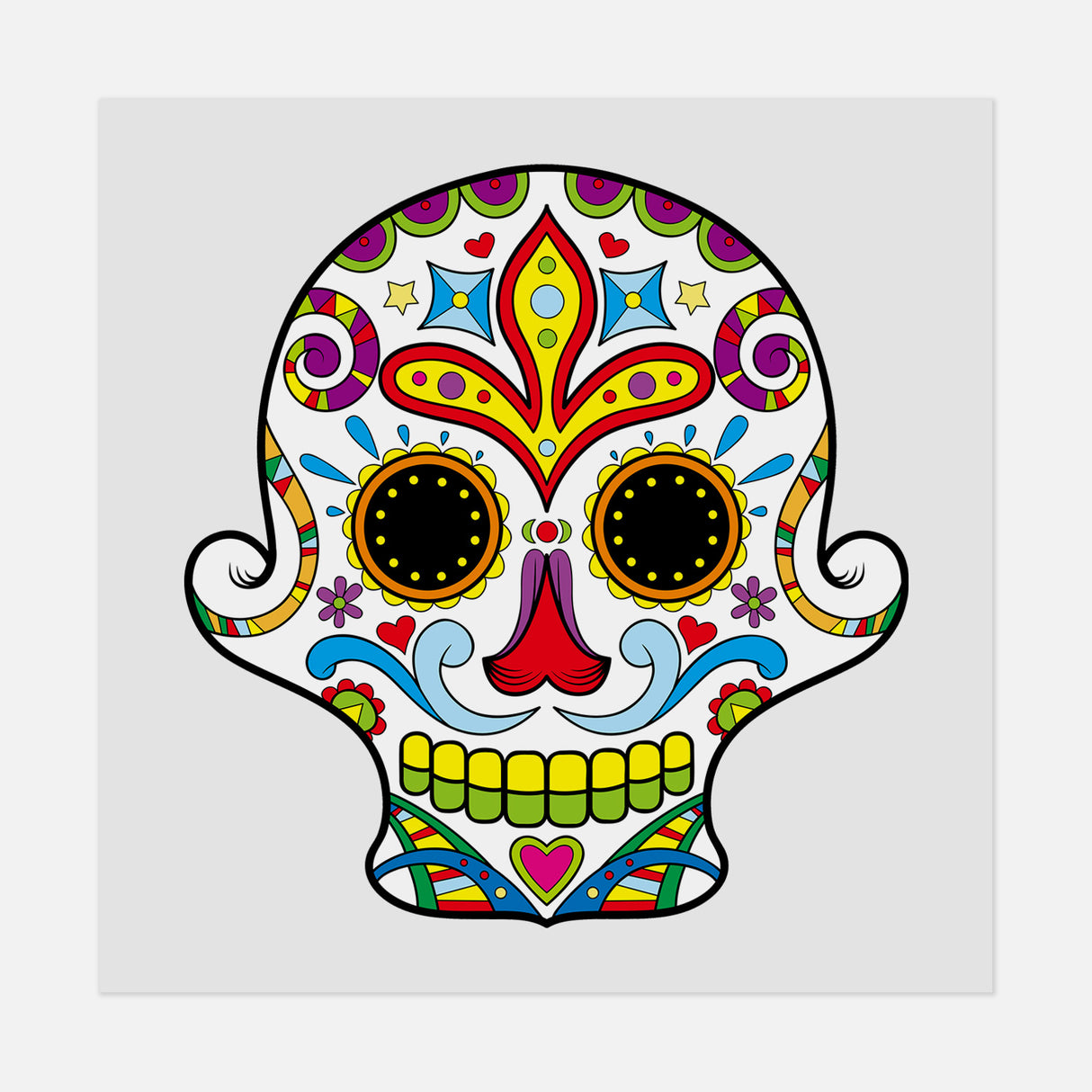 Dia De Los Muertos Skull 36 DTF Transfer
