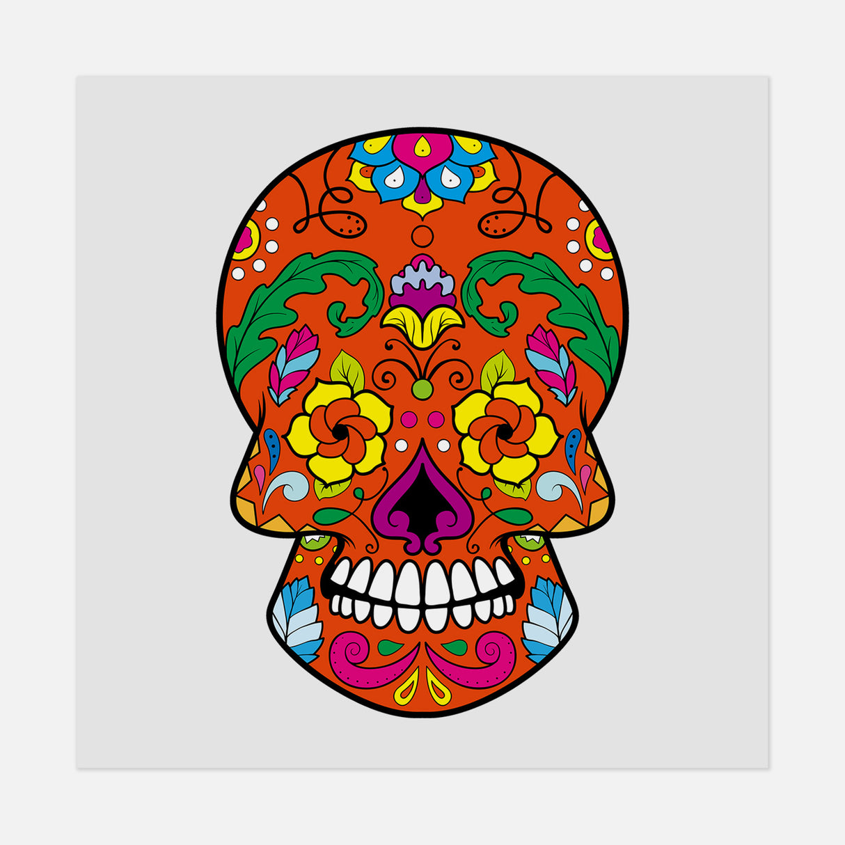 Dia De Los Muertos Skull 37 DTF Transfer