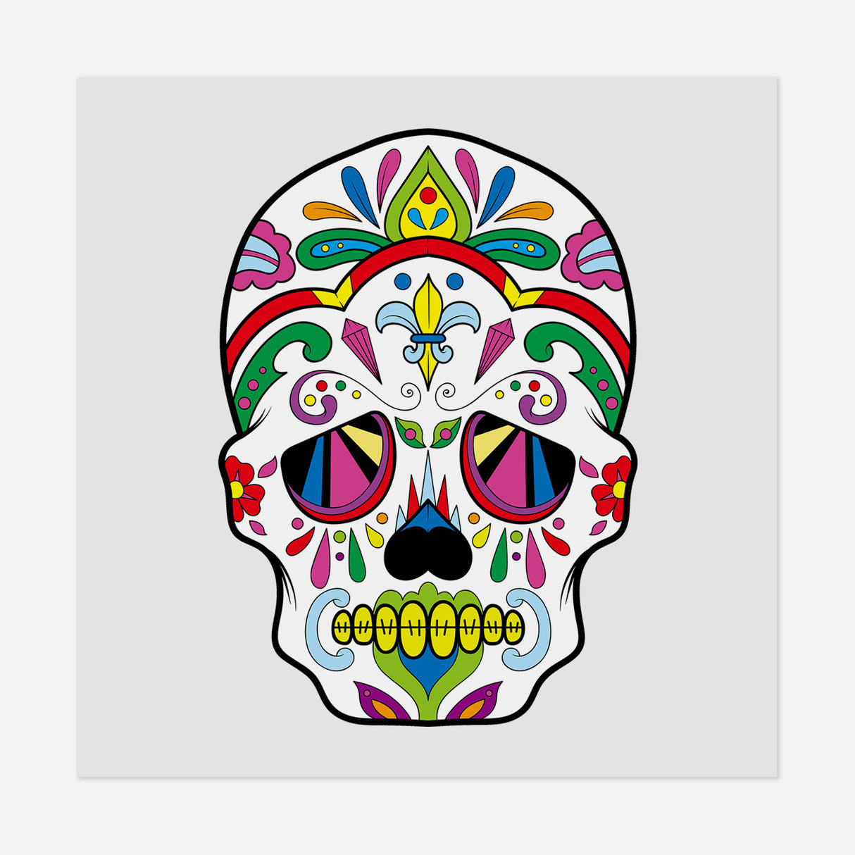 Dia De Los Muertos Skull 41 DTF Transfer
