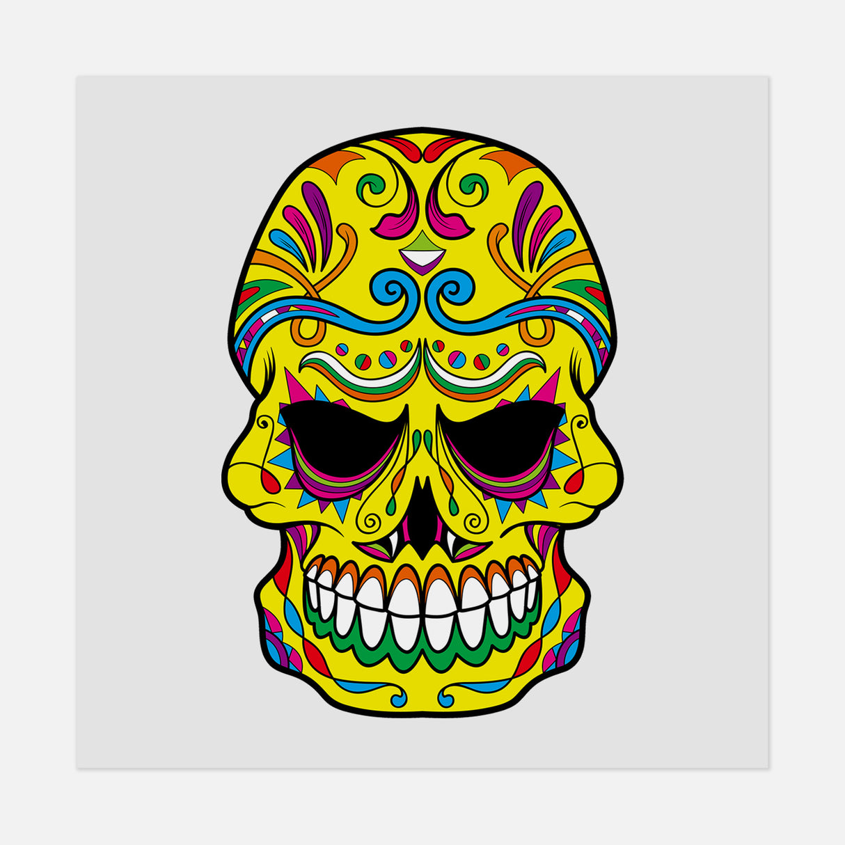 Dia De Los Muertos Skull 46 DTF Transfer