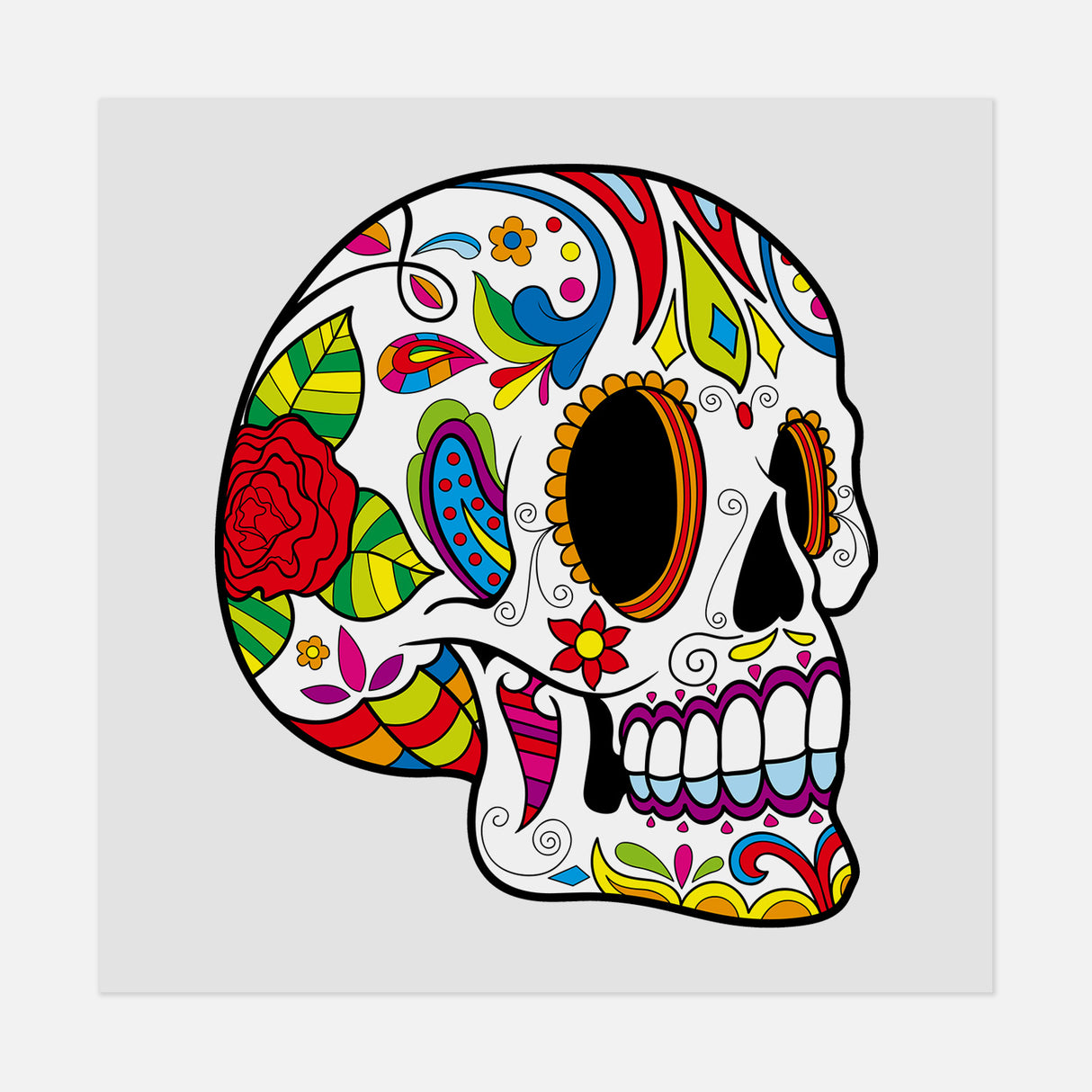 Dia De Los Muertos Skull 51 DTF Transfer