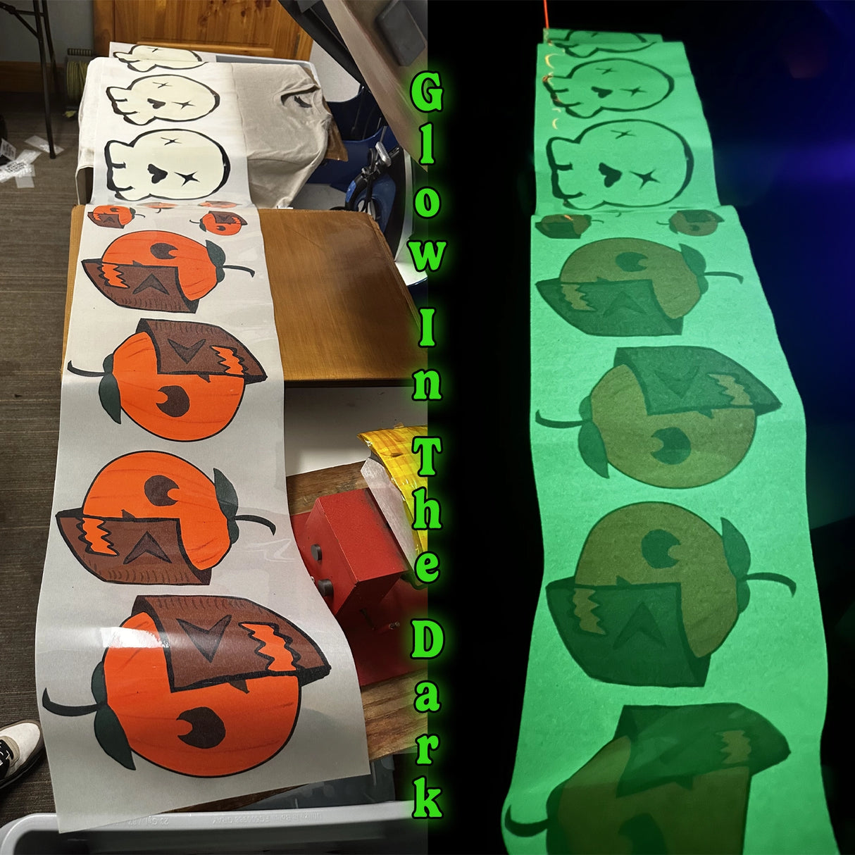 Glow In The Dark DTF By Gang Sheet