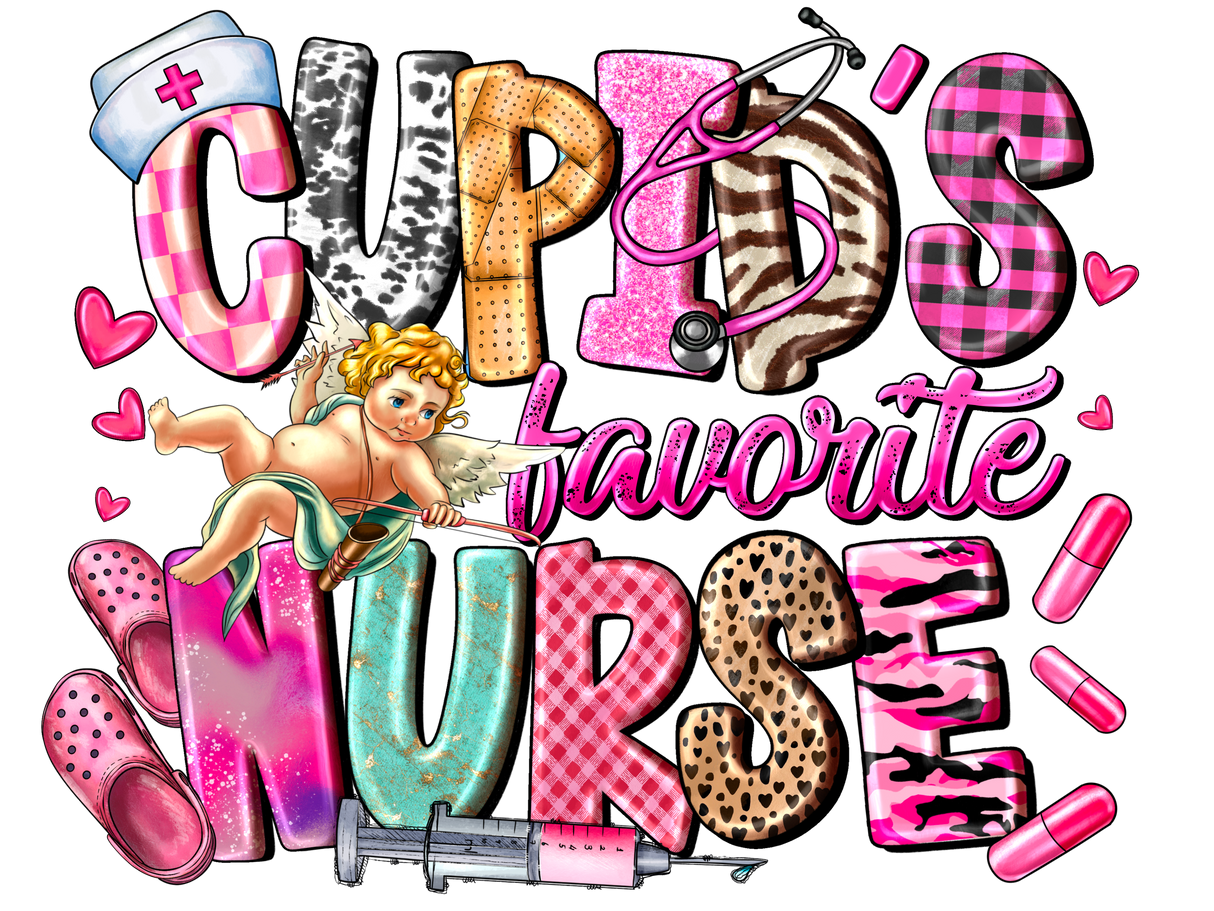 "Cupids Favorite Nurse 2" DTF TRANSFER