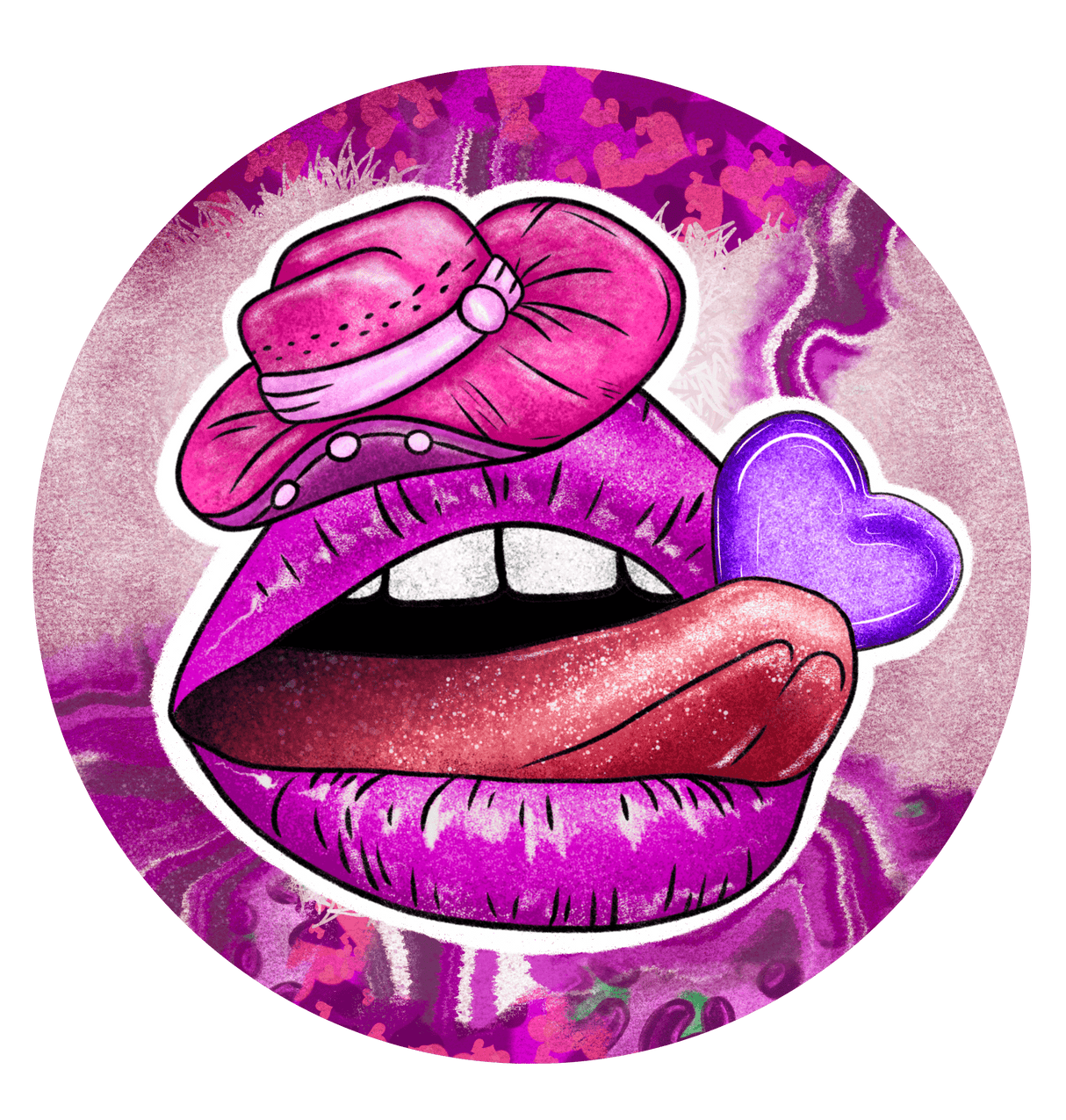 "Purple Lips" DTF TRANSFER