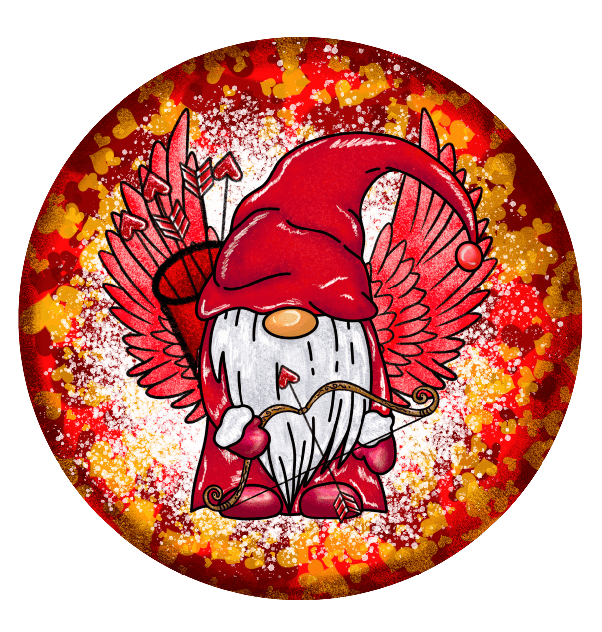 "Red Pink Gnome" DTF TRANSFER
