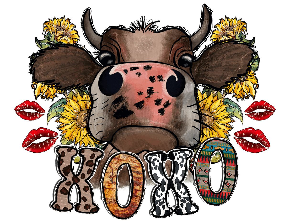 "XOXO Cow" DTF TRANSFER