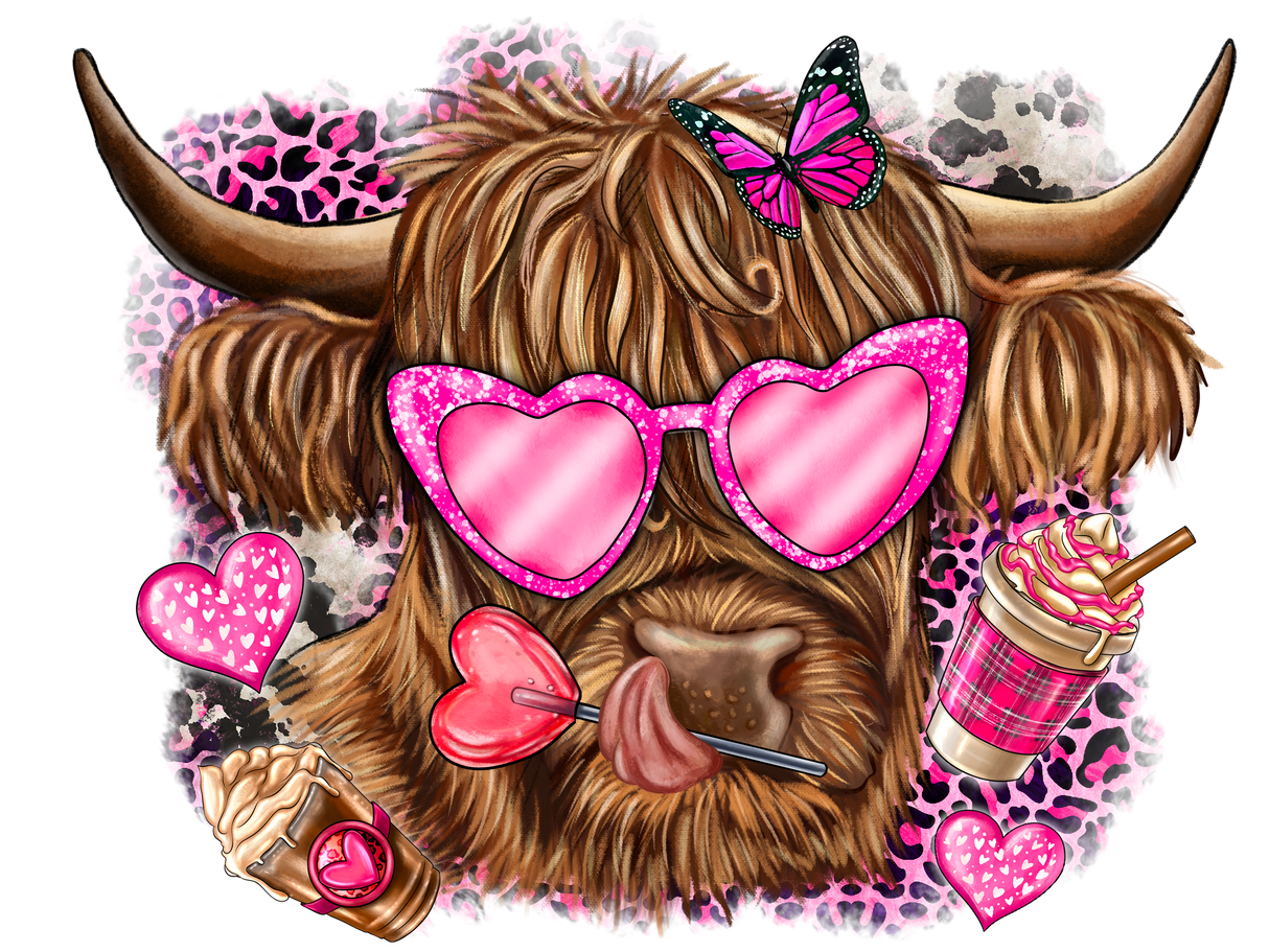 "Valentine Cow" DTF TRANSFER