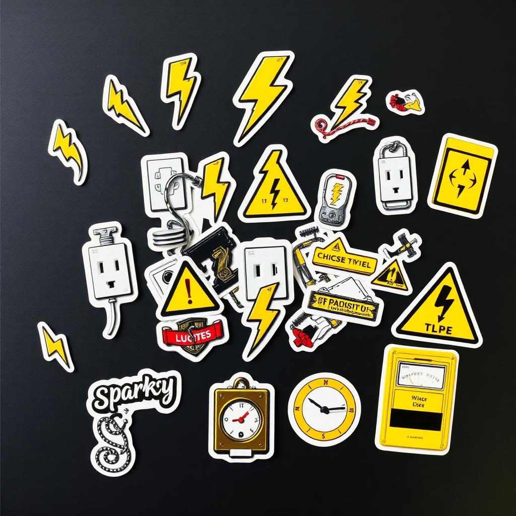 Electrician UV DTF Sticker Pack - 50 Permanent Stickers