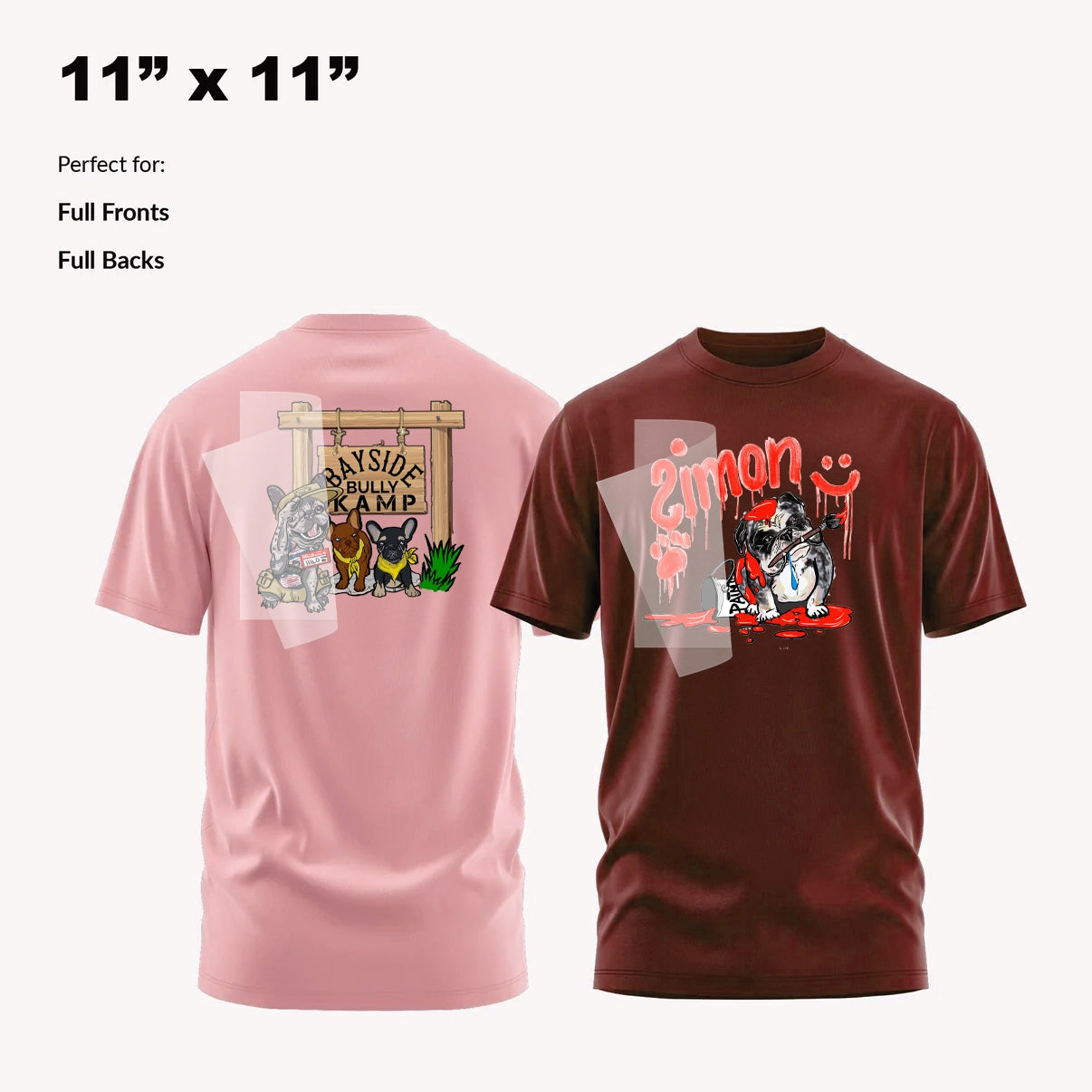 Custom DTF Transfer By Size