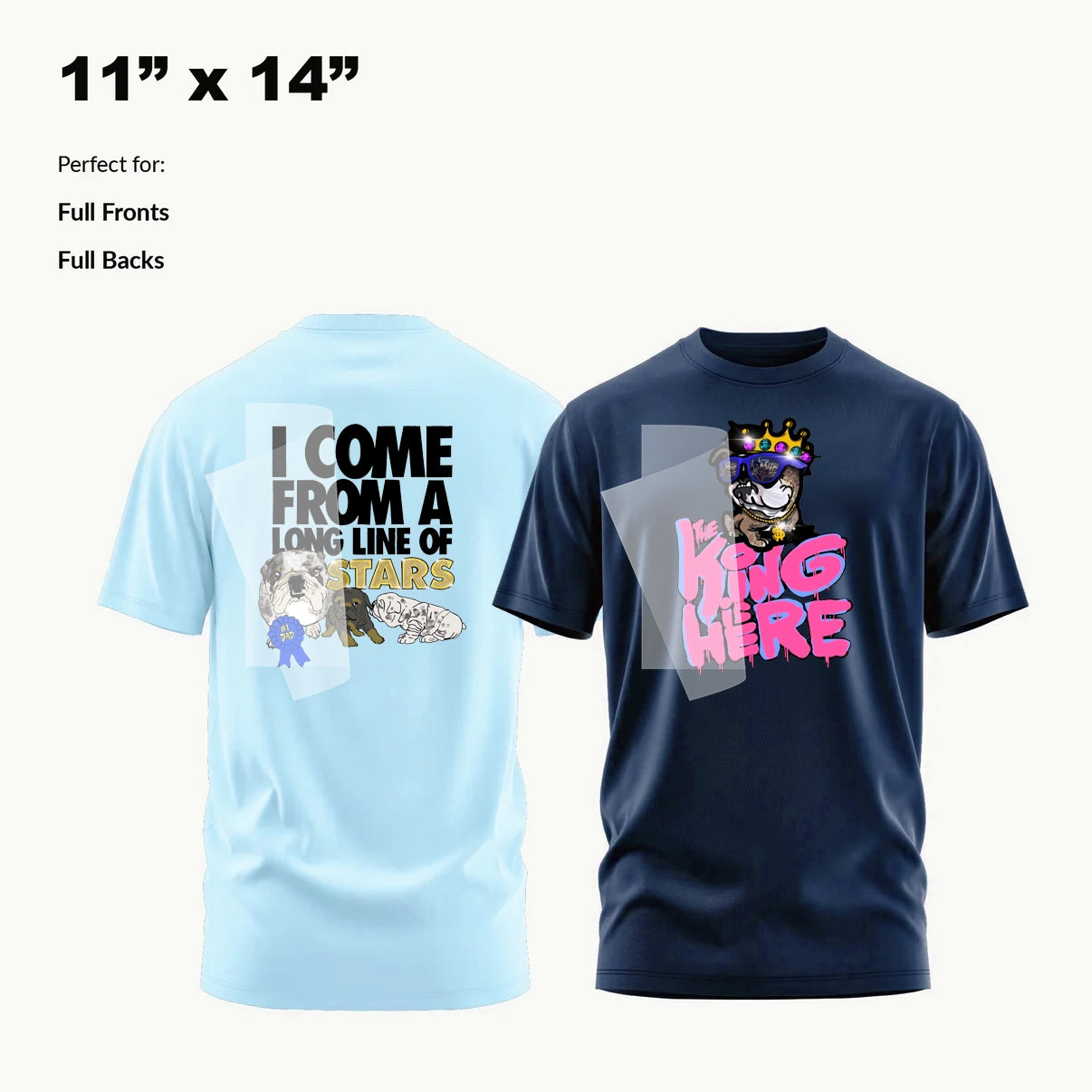 Custom DTF Transfer By Size