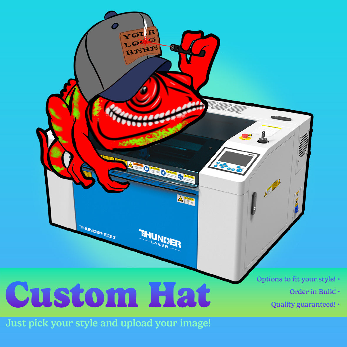 Custom Hat + UV Printed Patch (Design Your Own)