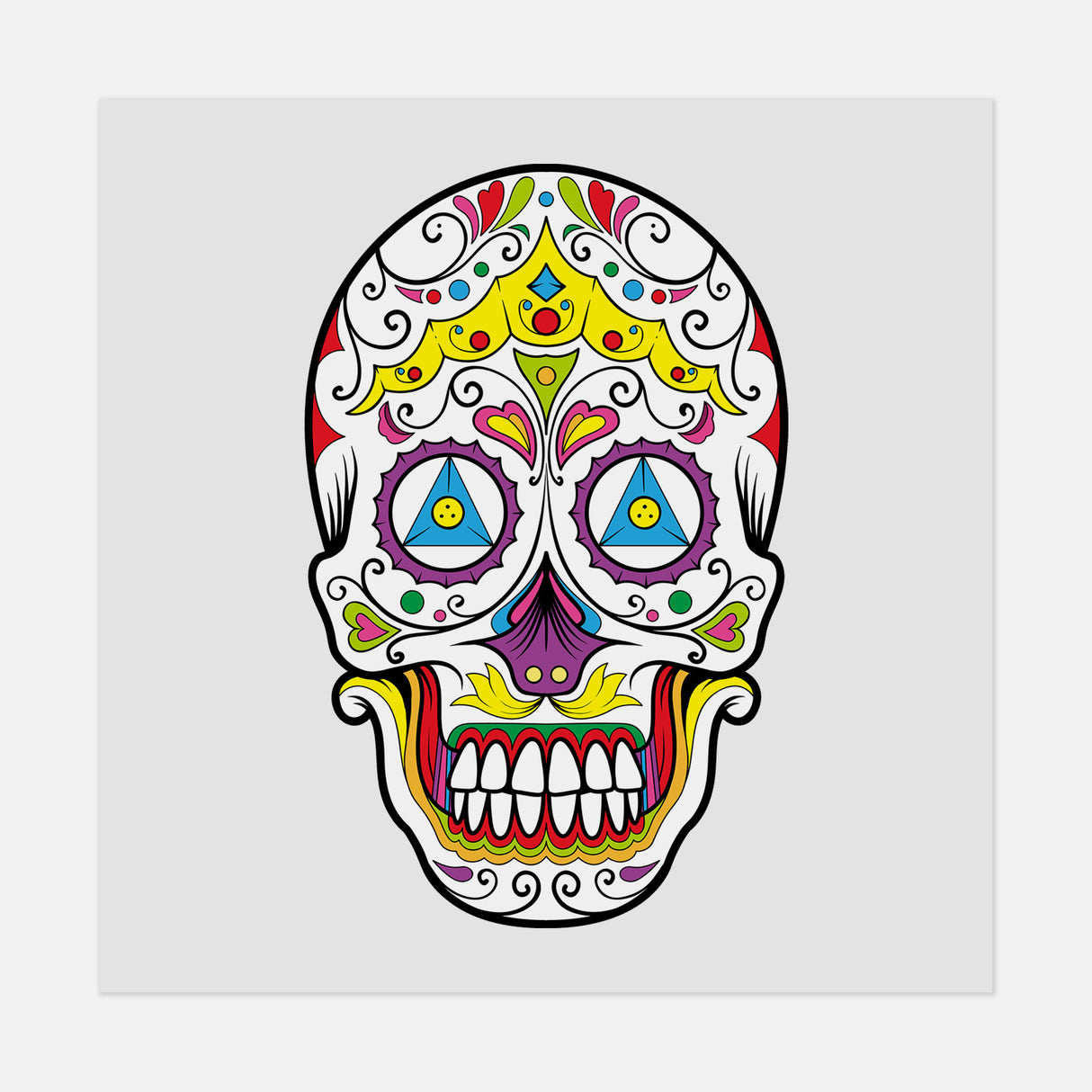 Dia De Los Muertos Skull 27 DTF Transfer