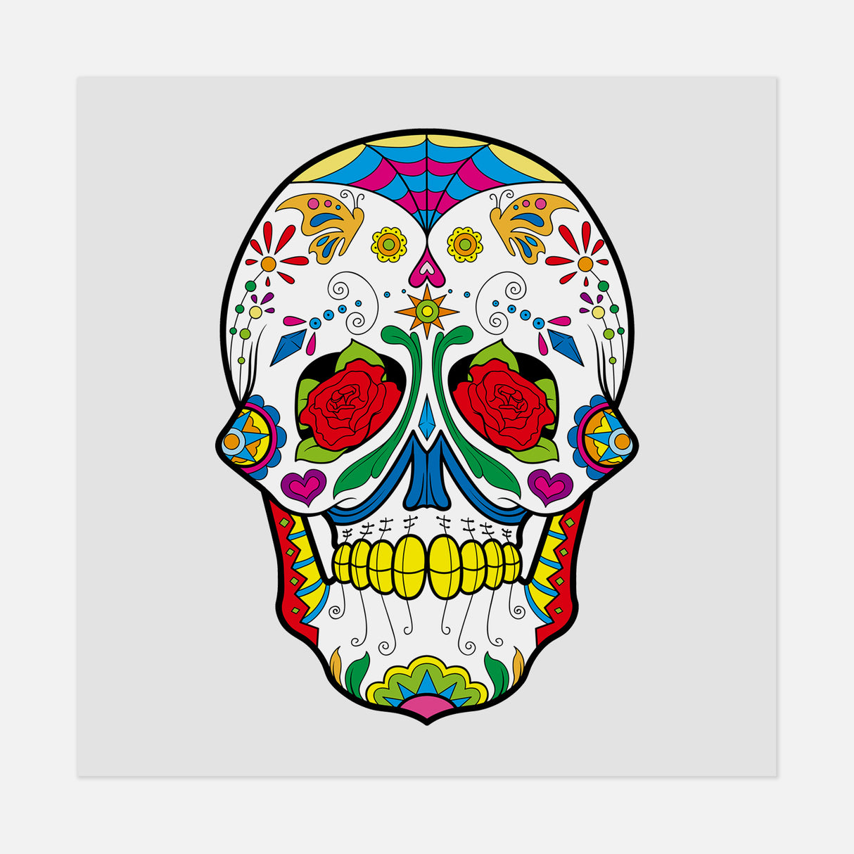 Dia De Los Muertos Skull 34 DTF Transfer