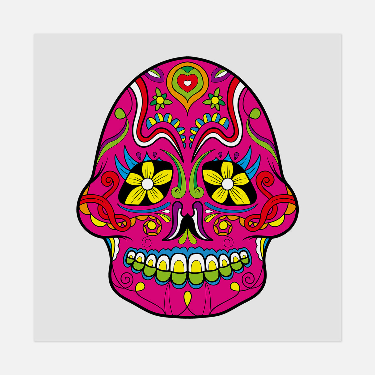 Dia De Los Muertos Skull 44 DTF Transfer