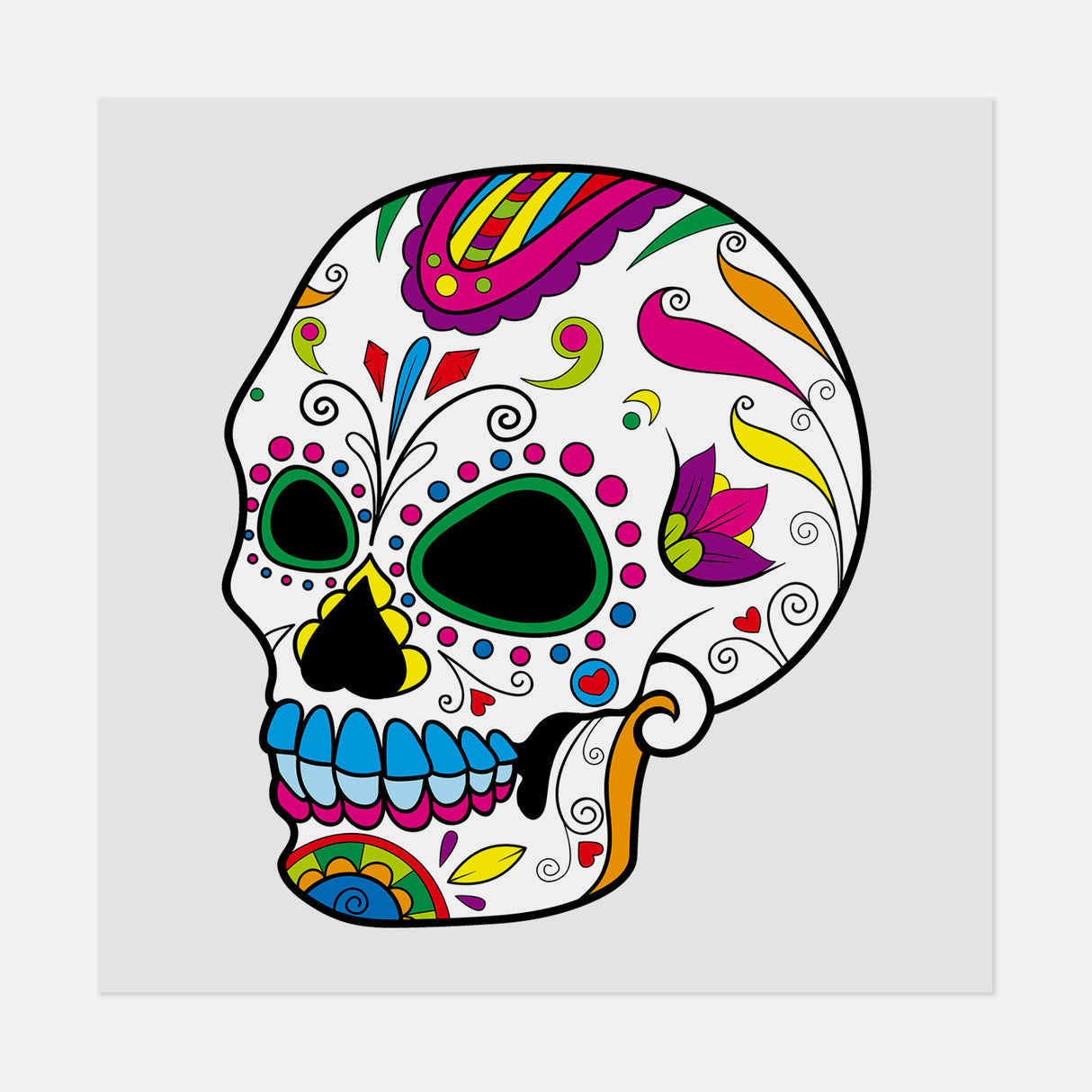Dia De Los Muertos Skull 49 DTF Transfer