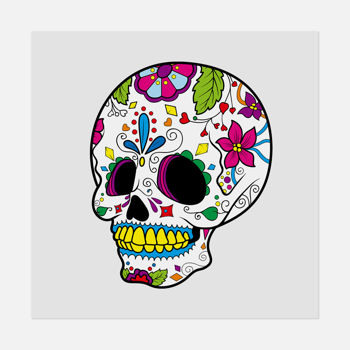 Dia De Los Muertos Skull 7 DTF Transfer