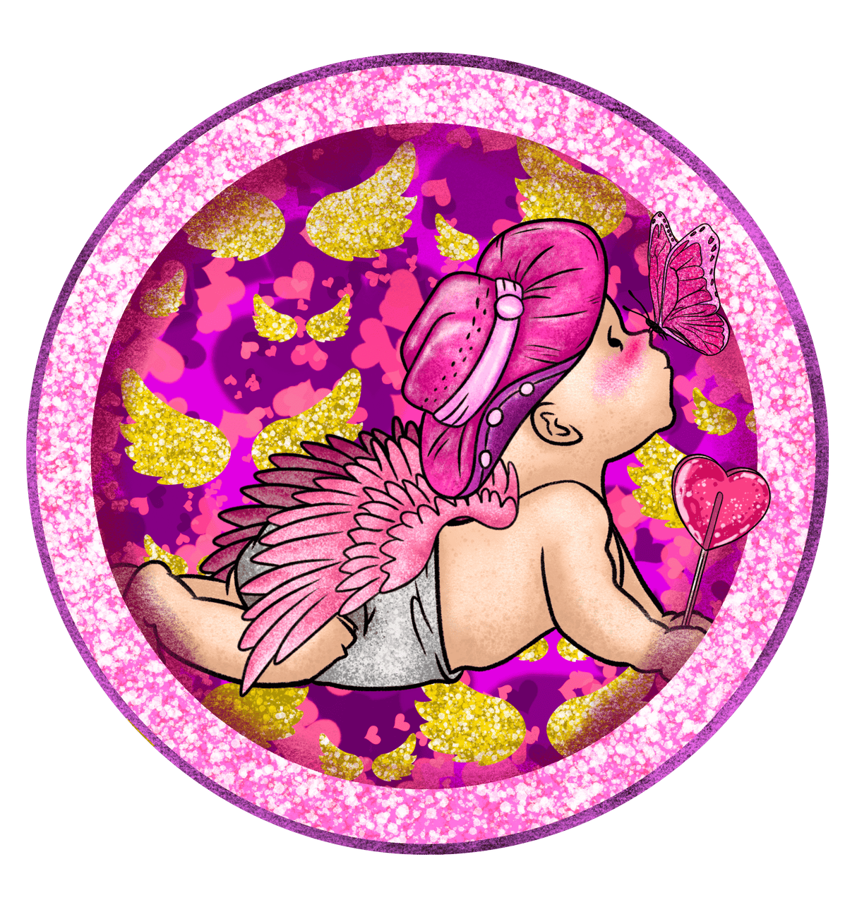 "Pink Angel" DTF TRANSFER