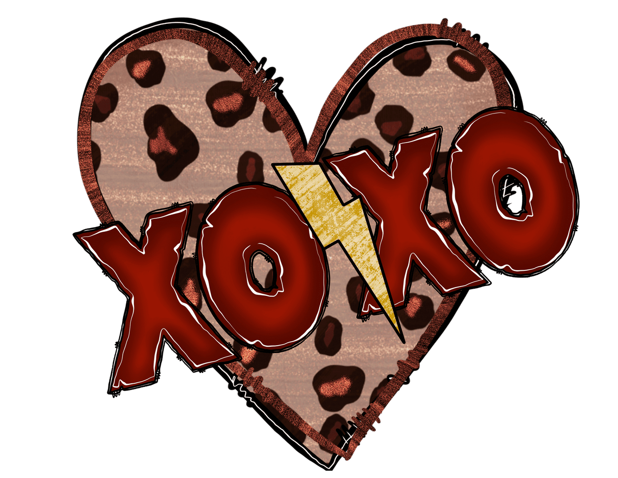"XOXO Heart Lightning" DTF TRANSFER