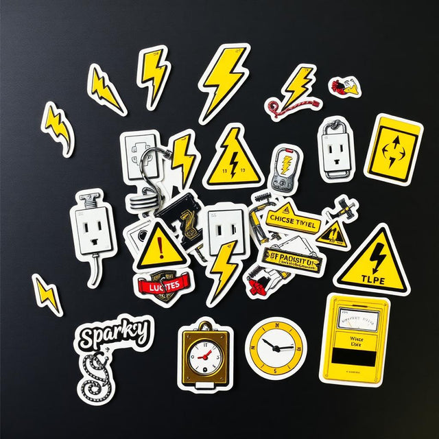 Electrician UV DTF Sticker Pack - 50 Permanent Stickers