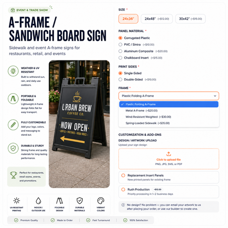 A-Frame / Sandwich Board Sign